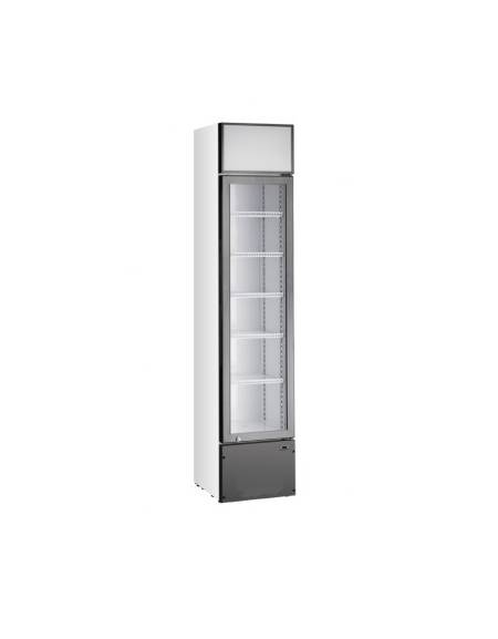 Vetrina bevande refrigerata statica, ventilazione assistita +2 / +12° C - 160 Lt - ideale per lattine - mm 390x475x1880h