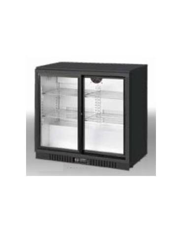 Espositore refrigerato ventilato retrobanco - controllo digitale - 208 lt. - +2 / +10 °C - 2 porte battente - mm 900x520x900h