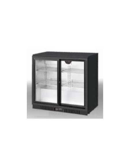 Espositore refrigerato ventilato retrobanco - controllo digitale - 208 lt. - +2 / +10 °C - 2 porte battente - mm 900x520x900h