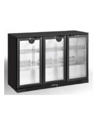 Espositore refrigerato ventilato retrobanco - controllo digitale - 330 lt. - +2 / +10 °C - 3 porte battente - mm 1350x520x900h