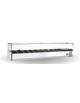Vetrina refrigerata in acciaio inox con vetri per banco pizzeria - predisposta per 10 bacinelle GN 1/4 - mm 2000x335x426h