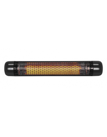 Lampada radiante ad infrarossi da parete per aree da 20-25 mq - Display a LED e telecomando - potenza 2400 W - mm Ø131x910