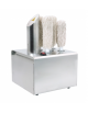Asciuga bicchieri professionale telaio in acciaio inox - 5 spazzole rotanti in fibra - capacità 300 pz/h - mm 305x330x500h