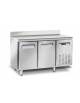 Tavolo frigorifero refrigerato 2 porte con alzatina - Refrigerazione ventilata -2° +8°C - cm 135x70x95h - CLASSE C