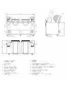 Cuocipasta cuocitore atomatico a gas a una vasca da Lt 150 - cm 90x90x90h