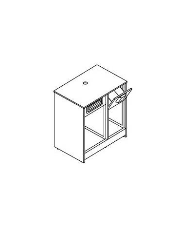 Retrobanco Macchina caffè con top inox da cm. 100x60x115h