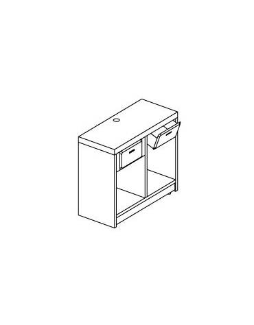 Retrobanco Macchina caffè con top inox da cm. 125x60x115h