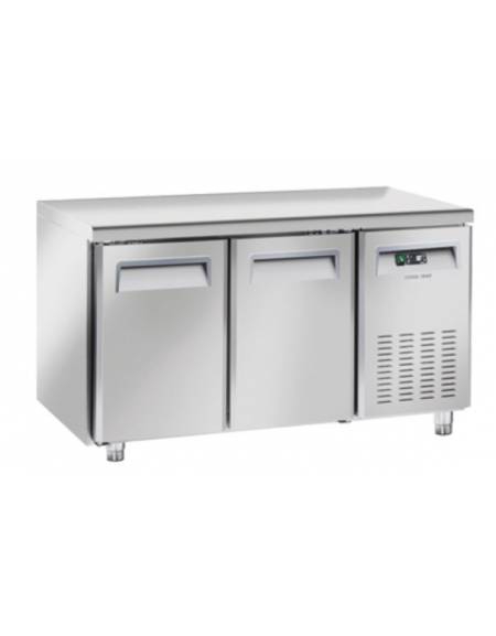 Tavolo refrigerato 2 porte, per pasticceria, in acciaio inox AISi 304, refrigerazione ventilata - cm 151x80x85h