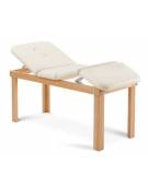 LETTINO IN LEGNO 3 SNODI 4 SEZIONI CON INCLINAZIONE SCHIENALE REGOLABILE E FORO FACCIALE - PORTATA KG 200