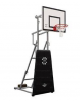 Mezzo impianto minibasket pieghevole, altezza canestro regolabile da cm 210 a 305 - tabellone cm 110x90