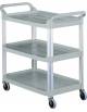 Carrello multiuso in plastica 3 piani con montanti in alluminio cm 85x43x95h
