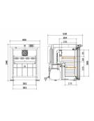 Frigorifero medicale per farmaci porta a vetro-Capacità Lt 52-Temperatura +2° +8°C -Dimensioni cm 45x47x74h-Conforme DIN 58345