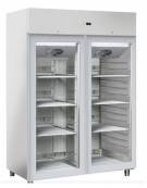 Armadio congelatore GN 2/1 inox con 2 porte in vetro, refrigerazione ventilata, temp. -20/-15°C - classe E - cm 140x89,1x204,5h