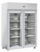 Armadio congelatore Lt 1.400 GN 2/1 con 2 porte in vetro e luce interna a Led - Guide stampate - cm 140x89,1x204,5h