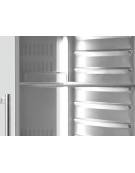 Armadio congelatore GN 2/1 inox con 2 porte in vetro, refrigerazione ventilata, temp. -20/-15°C - classe E - cm 140x89,1x204,5h