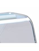 Vetrina refrigerata statica per pesce fresco con vetro curvo mm1000x1000x1195h