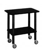 Carrello gueridon in legno 2 piani, gambe in legno - colore Nero- cm 71x46x78h