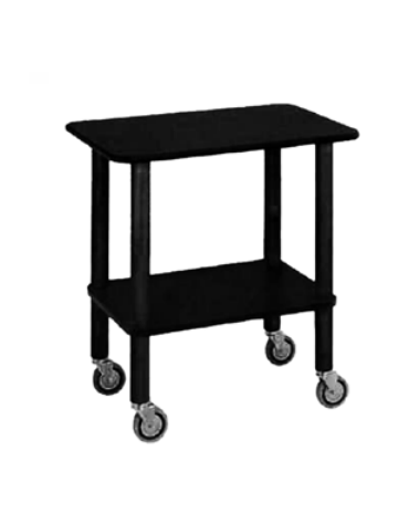 Carrello gueridon in legno 2 piani, gambe in legno - colore Nero- cm 71x46x78h