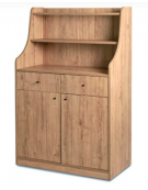 Mobile di servizio in legno colore Rovere - 2 ante + 2 cassetti - cm 94x48x145h