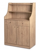 Mobile di servizio in legno colore RAL - 2 ante + 2 cassetti - cm 94x48x145h