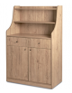 Mobile di servizio in legno colore Rovere - 1 sportello + 1 tramoggia + 2 cassetti portaposate - cm 94x48x145h