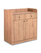 Mobile di servizio in legno colore Rovere - 2 sportelli e 2 cassetti portaposate - cm 94x48x98h