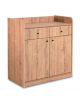 Mobile di servizio in legno colore Wengè - 2 sportelli e 2 cassetti portaposate - cm 94x48x98h