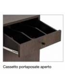 Mobile di servizio - colore RAL - 2 ante + 2 cassetti portaposate aperti - cm 94x48x98h