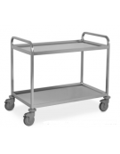 Carrello inox AISI 304 per trasporto pesante 300 kg - 3 piani a vasca da cm 100x58, saldati - cm 108x61x93h