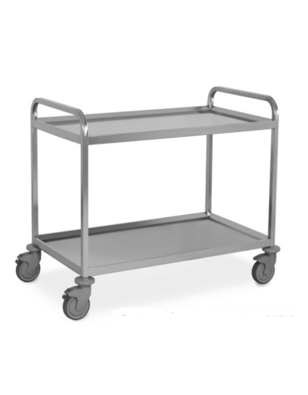 Carrello inox AISI 304 per trasporto pesante 300 kg - 3 piani a vasca da cm 100x58, saldati - cm 108x61x93h