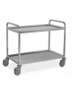 Carrello inox per trasporto pesante 300 kg - 3 piani a vasca da cm 100x58, saldati - cm 108x61x93h