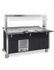 Carrello refrigerante armadiato, con parafiato fisso - colore Wengè - 4xGN 1/1 - cm 161x68x144h