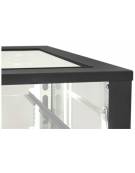 Vetrina refrigerata da banco con vetri dritti- refrigerazione ventilata +2°/+10°C - 2 ripiani regolabili - cm 119,2x67,6x73h