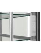 Vetrina refrigerata da banco con vetri dritti- refrigerazione ventilata +2°/+10°C - 2 ripiani regolabili - cm 119,2x67,6x73h