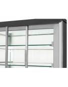 Vetrina refrigerata da banco con vetri dritti- refrigerazione ventilata +2°/+10°C - 2 ripiani regolabili - cm 119,2x67,6x73h