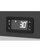 Vetrina refrigerata da banco con vetri dritti- refrigerazione ventilata +2°/+10°C - 2 ripiani regolabili - cm 119,2x67,6x73h