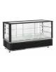 Vetrina refrigerata da banco con vetri dritti- refrigerazione ventilata +2°/+10°C - 2 ripiani regolabili - cm 119,2x67,6x73h