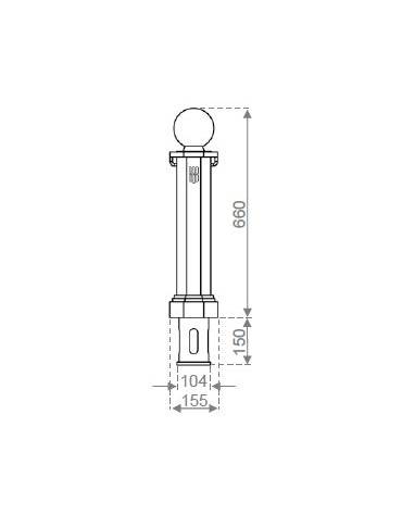 Dissuasore in acciaio inox d60