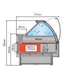 Banco salumeria refrigerato-Lunghezza cm. 250