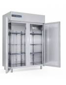 Armadio refrigerato GN 2/1 in acciaio inox AISi 304, refrigerazione ventilata, temperatura -18/-22°C - cm 140X82X205h