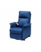 Poltrona relax elevabile ad 1 motore per lo schienale e il poggiapiedi - colore blu - portata Kg 150