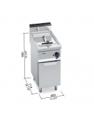 FRIGGITRICE ELETTRICA 18LT SU VANO produzione kg30 kW 13.5