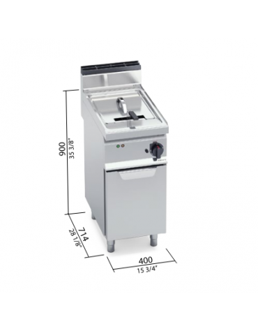 FRIGGITRICE ELETTRICA 18LT SU VANO produzione kg30 kW 13.5