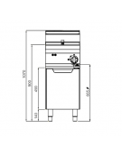 FRIGGITRICE ELETTRICA 18LT SU VANO produzione kg30 kW 13.5
