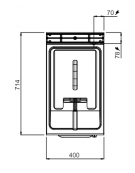 FRIGGITRICE ELETTRICA PROFESSIONALE 1 VASCA 18LT SU VANO - POTENZA  kW 18 - cm 40x71,4x90h