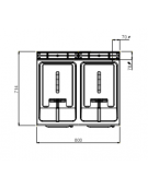 FRIGGITRICE ELETTRICA 18+18LT SU VANO produzione kg60 kW13.5 x2
