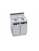 FRIGGITRICE ELETTRICA 2 VASCHE STAMPATE LT 18+18 - COMANDI ELETTRONICI - POTENZA TOTALE kw 27 - cm 80x71,4x85/90h