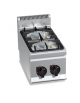 CUCINA A GAS 2 FUOCHI DA BANCO MEDIA POTENZA - N° 1 Fuoco da 6 Kw + N° 1 Fuoco da 3,5 Kw - cm 30x60x29h