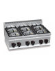 CUCINA A GAS 6 FUOCHI DA BANCO MEDIA POTENZA - 28,5 KW - cm 90x60x29h