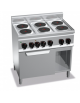 CUCINA ELETTRICA 6 PIASTRE TONDE + FORNO ELETTRICO 1/1 CON VANO - POTENZA TOTALE 15 KW - CM 90x60x90h